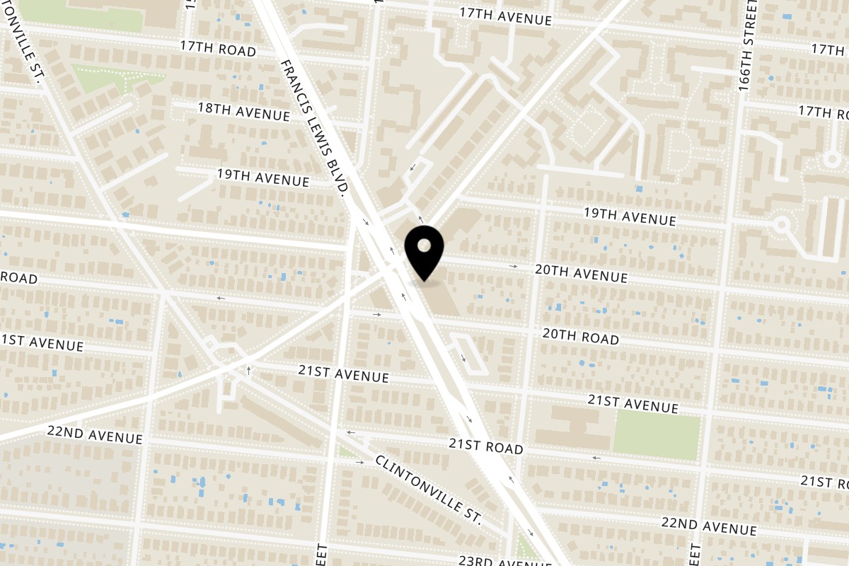 Map showing the location of Gigi's Pizzeria - Whitestone on 20-09 Francis Lewis Blvd in Whitestone